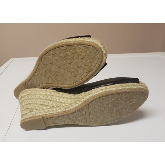 Lindsay Phillips Open Toe Espadrille Wedge Slingback Black Sandal Sz 9 NWBOX - Picture 8 of 13